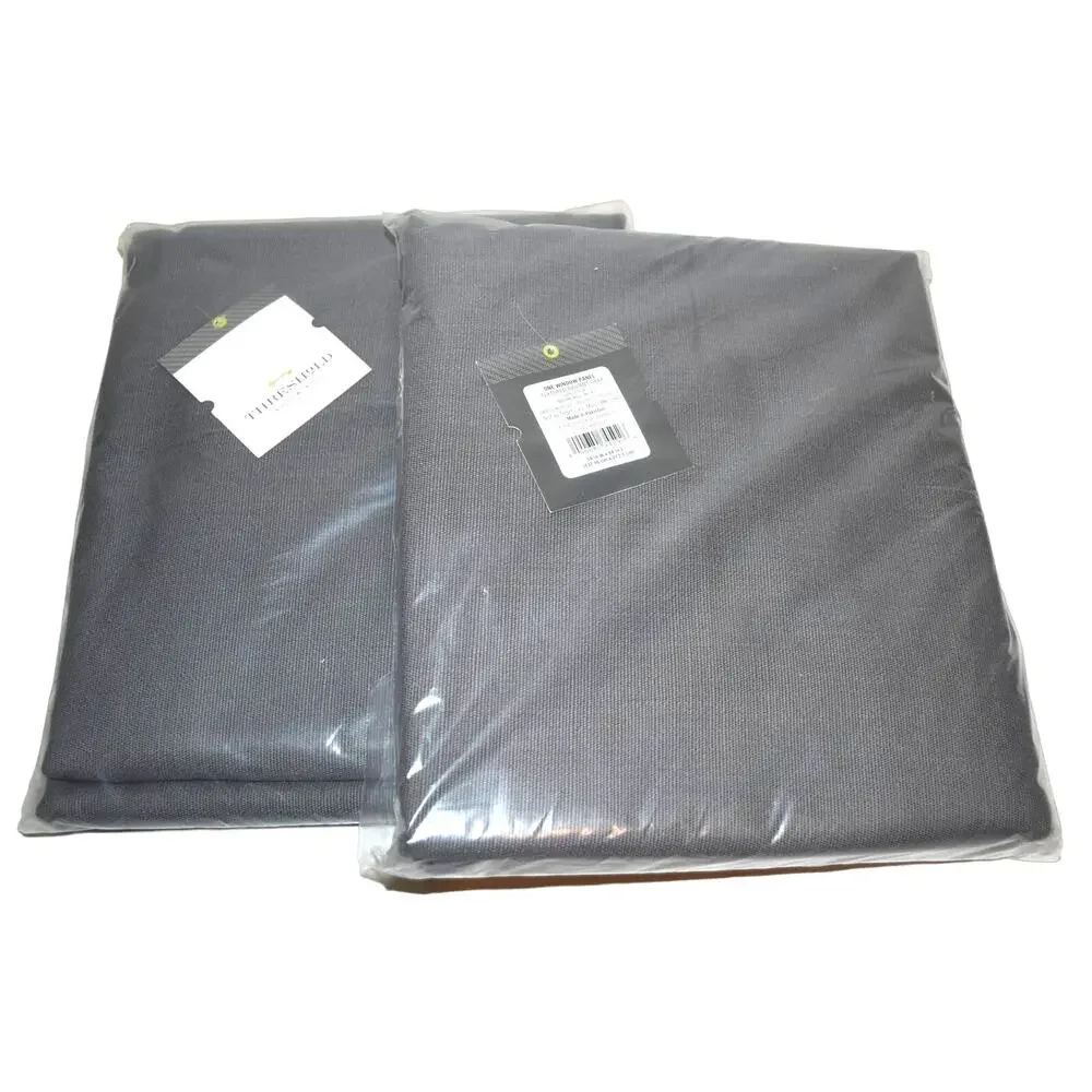 NEW Set of 2 Solid Gray Curtain Panels (54